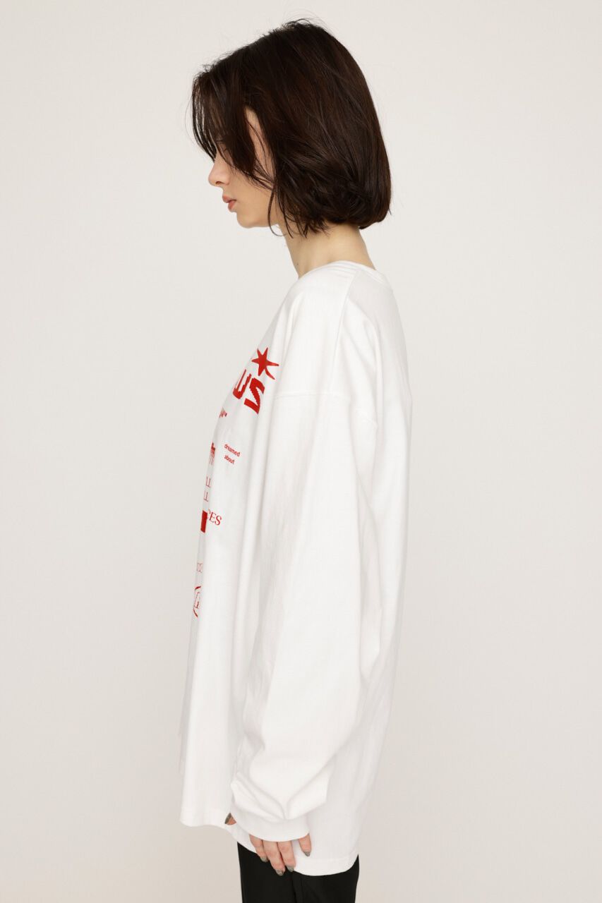 SLY「CREW NECK PRINT トップス」|Tシャツ・カットソー|