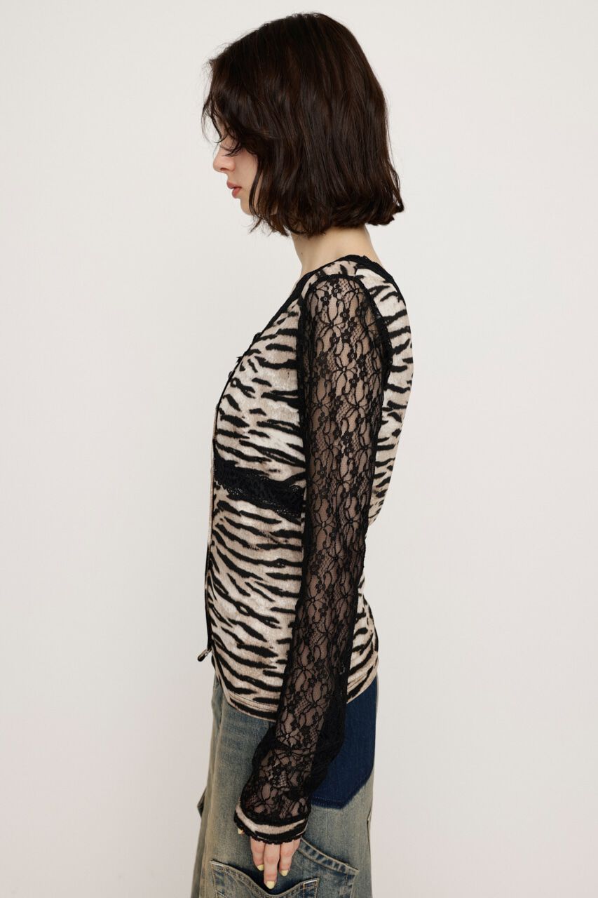 SLY「LACE RIB COMBI ブラウス」|Tシャツ・カットソー|