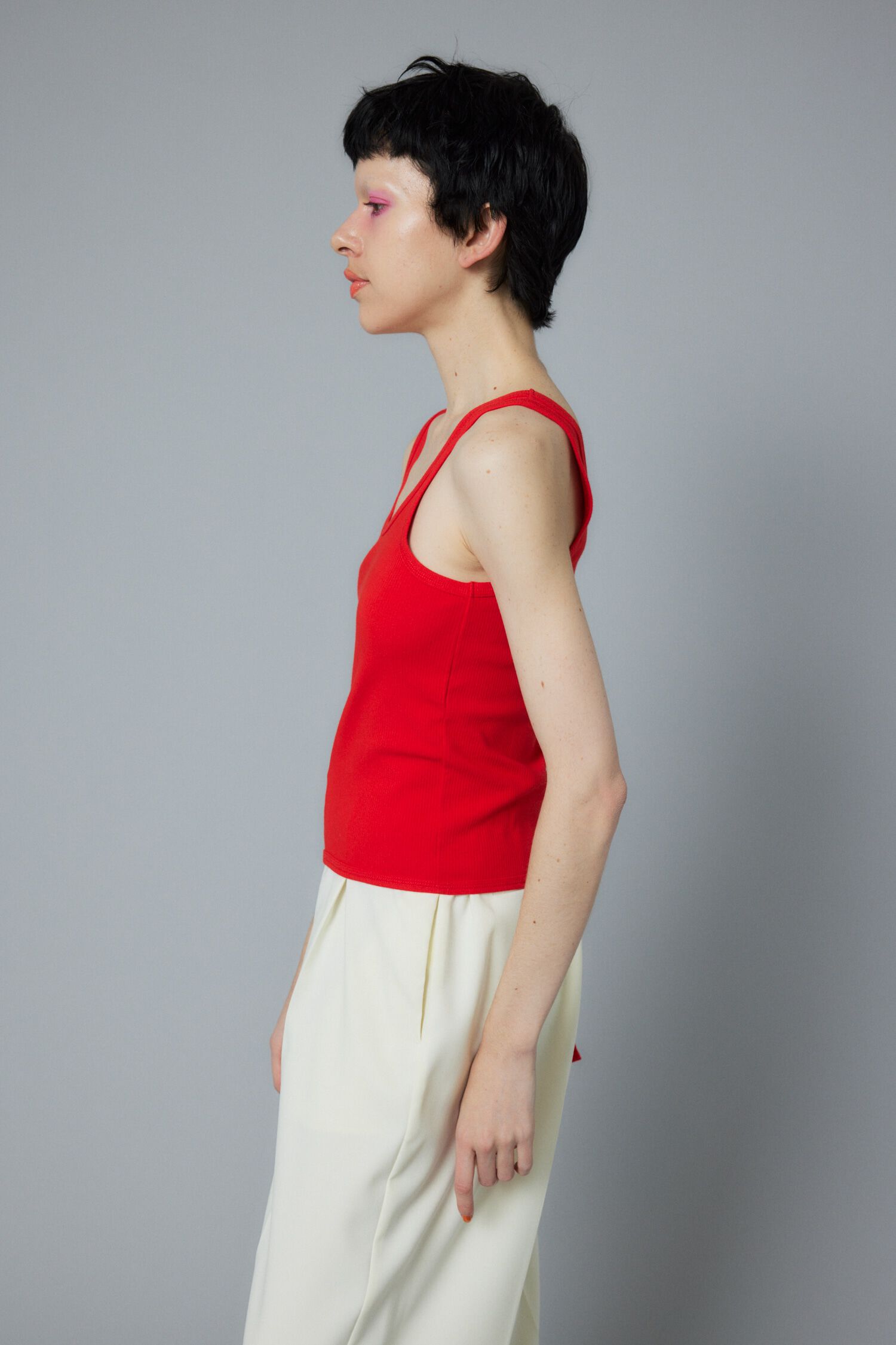 HeRIN.CYE「Sheer asymmetry tank」|タンクトップ|