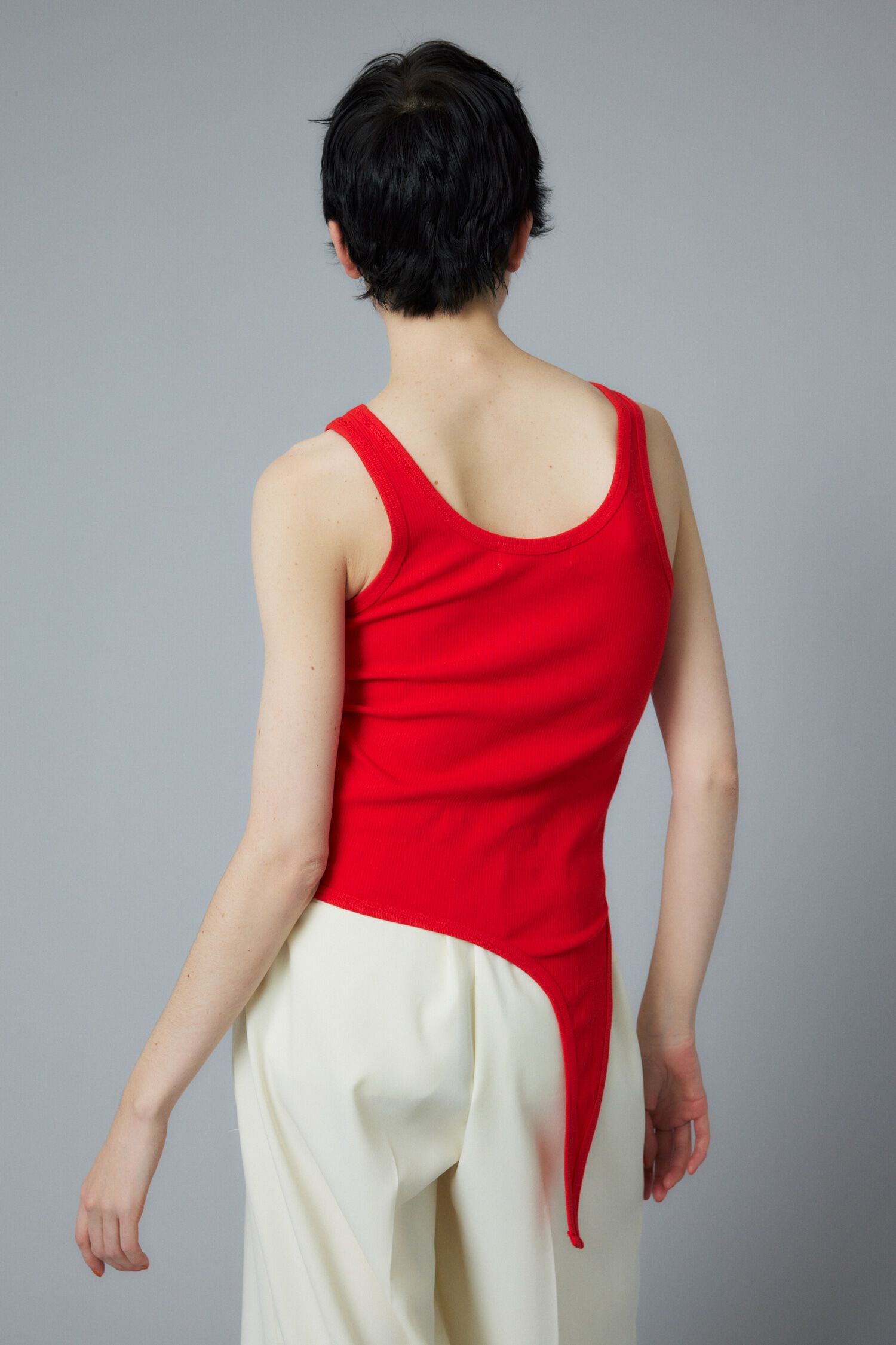 HeRIN.CYE「Sheer asymmetry tank」|タンクトップ|