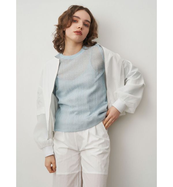 ELENDEEK「SHEER SLEEVE BZ」|ブルゾン・スタジャン|