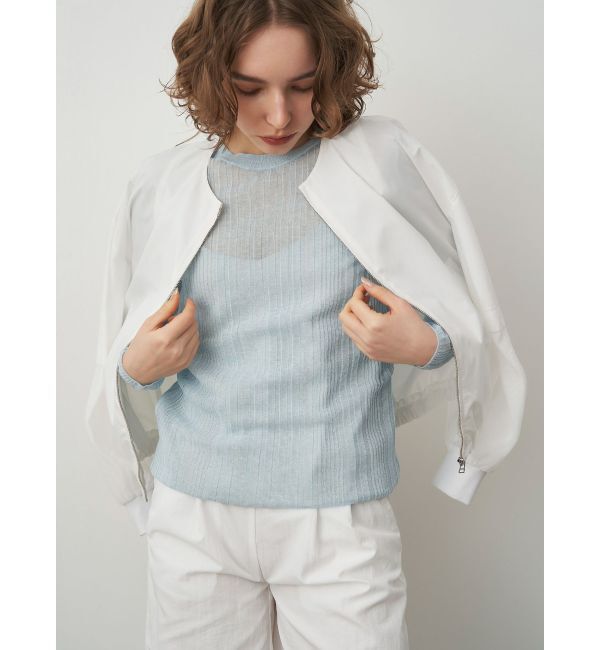 ELENDEEK「SHEER SLEEVE BZ」|ブルゾン・スタジャン|