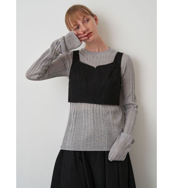 ELENDEEK「LAME SHEER RIB KT」|ニット・セーター|