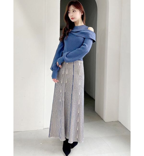 RESEXXY「ニットファブリックフレアスカート【セットアップ着用可能】」|スカート|