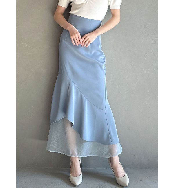 RESEXXY「シアードッキングマーメイドスカート」|スカート|ブルー
