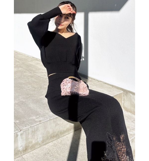 RESEXXY「レーストリムニットスカート【セットアップ着用可能】」|スカート|