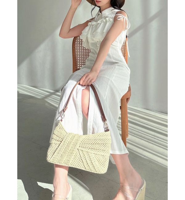 RESEXXY「ラッフルマーメイドシャツワンピース」|ワンピース|ホワイト