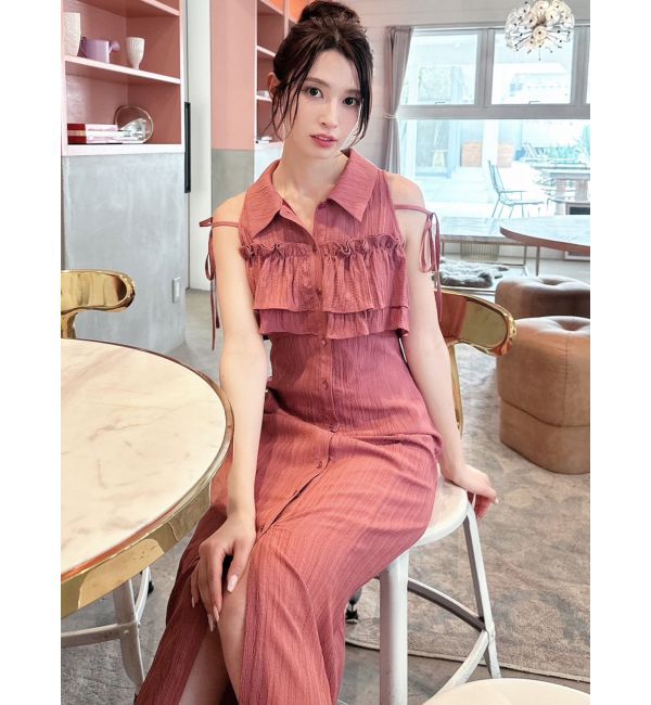 RESEXXY「ラッフルマーメイドシャツワンピース」|ワンピース|