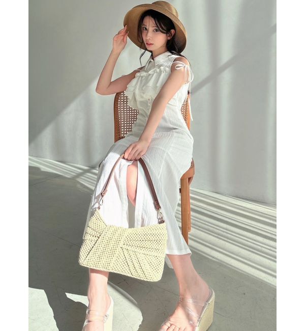 RESEXXY「ラッフルマーメイドシャツワンピース」|ワンピース|