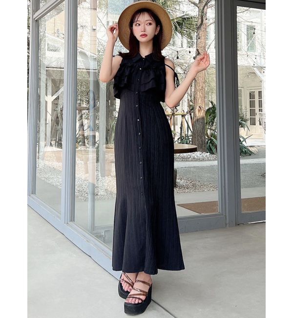 RESEXXY「ラッフルマーメイドシャツワンピース」|ワンピース|