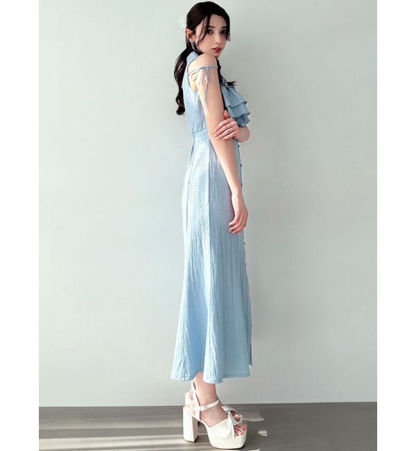 RESEXXY「ラッフルマーメイドシャツワンピース」|ワンピース|