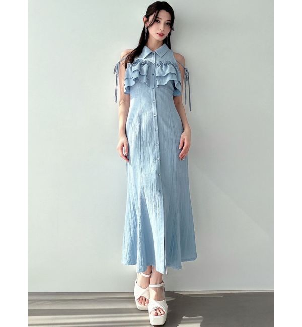 RESEXXY「ラッフルマーメイドシャツワンピース」|ワンピース|