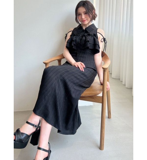 RESEXXY「ラッフルマーメイドシャツワンピース」|ワンピース|