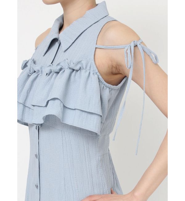 RESEXXY「ラッフルマーメイドシャツワンピース」|ワンピース|