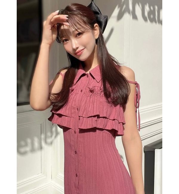 RESEXXY「ラッフルマーメイドシャツワンピース」|ワンピース|