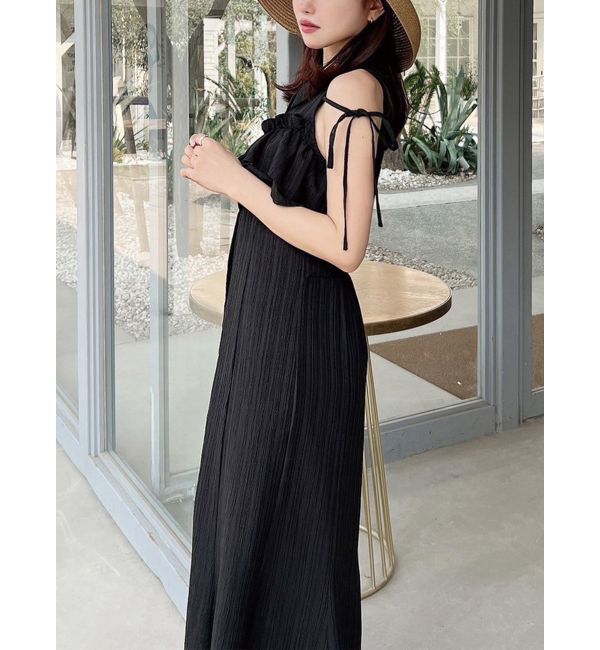 RESEXXY「ラッフルマーメイドシャツワンピース」|ワンピース|ブラック