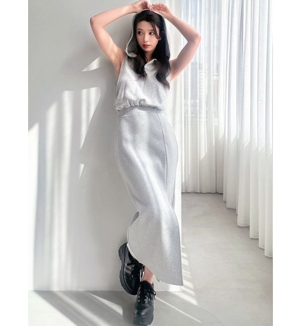 RESEXXY「スウェットフーディーワンピース」|ワンピース|