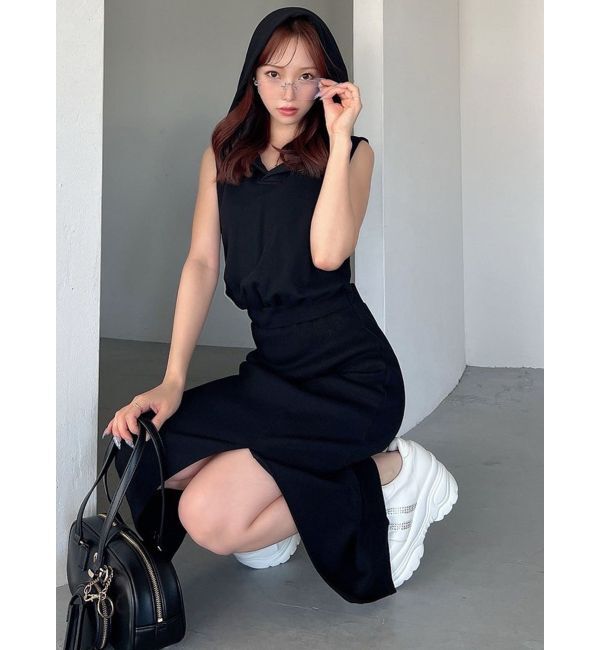 RESEXXY「スウェットフーディーワンピース」|ワンピース|