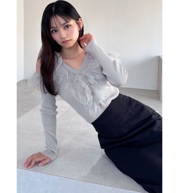 RESEXXY「シアーフリルニットトップス」|ニット・セーター|