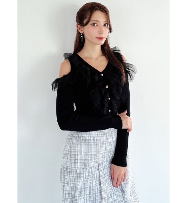 RESEXXY「シアーフリルニットトップス」|ニット・セーター|