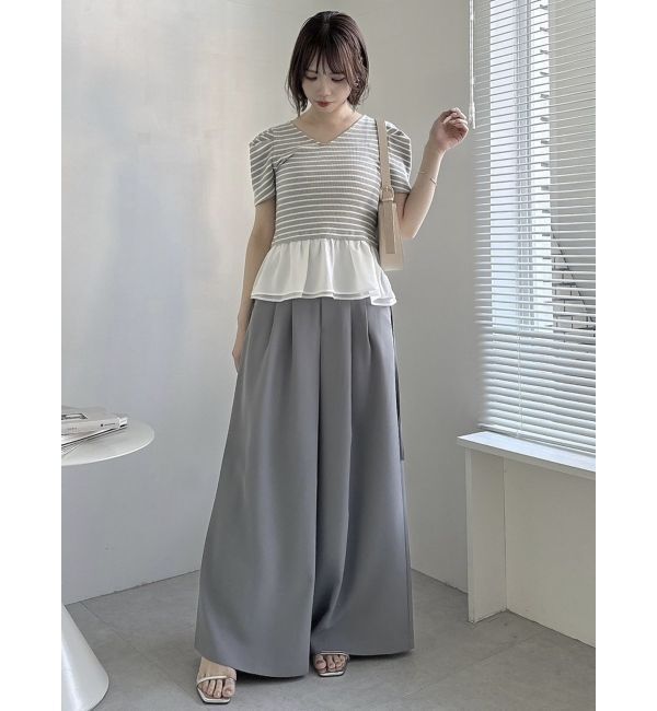 dazzlin「レイヤードペプラムトップス」|Tシャツ・カットソー|