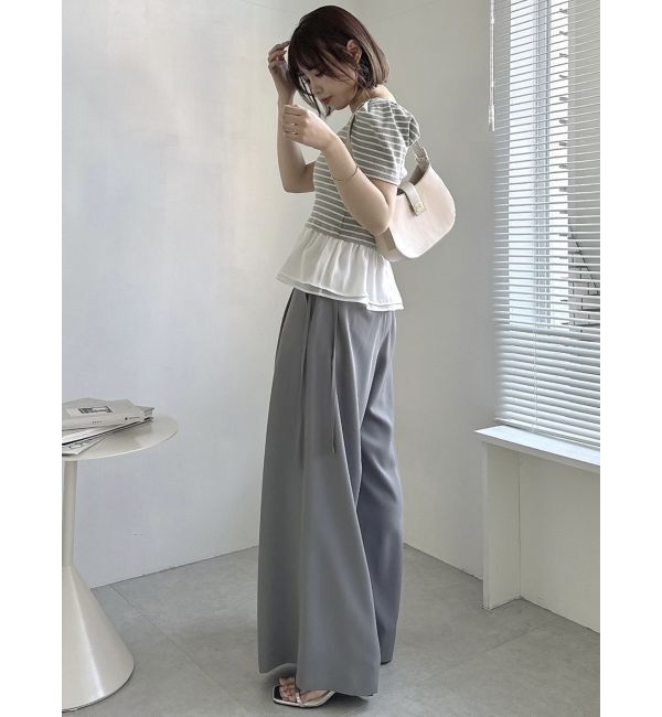 dazzlin「レイヤードペプラムトップス」|Tシャツ・カットソー|