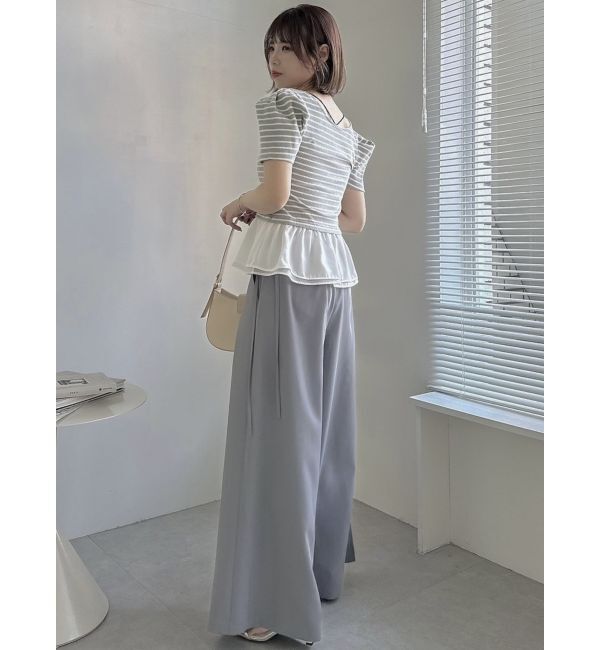 dazzlin「レイヤードペプラムトップス」|Tシャツ・カットソー|