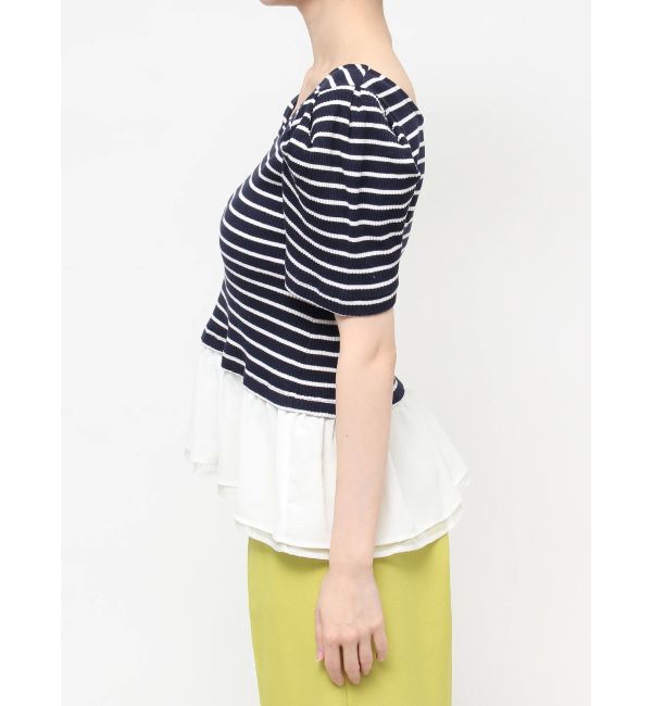 dazzlin「レイヤードペプラムトップス」|Tシャツ・カットソー|