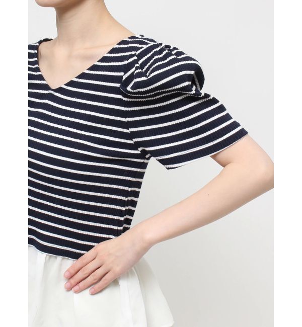 dazzlin「レイヤードペプラムトップス」|Tシャツ・カットソー|