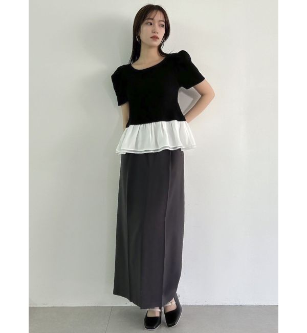 dazzlin「レイヤードペプラムトップス」|Tシャツ・カットソー|