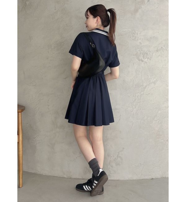 dazzlin「ポロライクプリーツミニワンピース」|ワンピース|