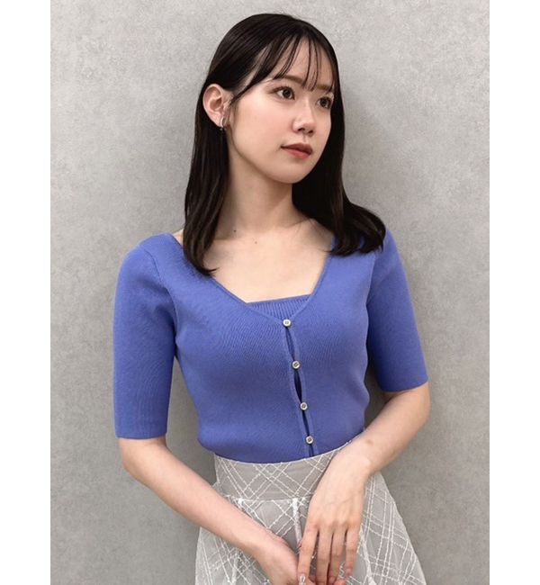 dazzlin「カーデタイトレイヤードトップス」|ニット・セーター|