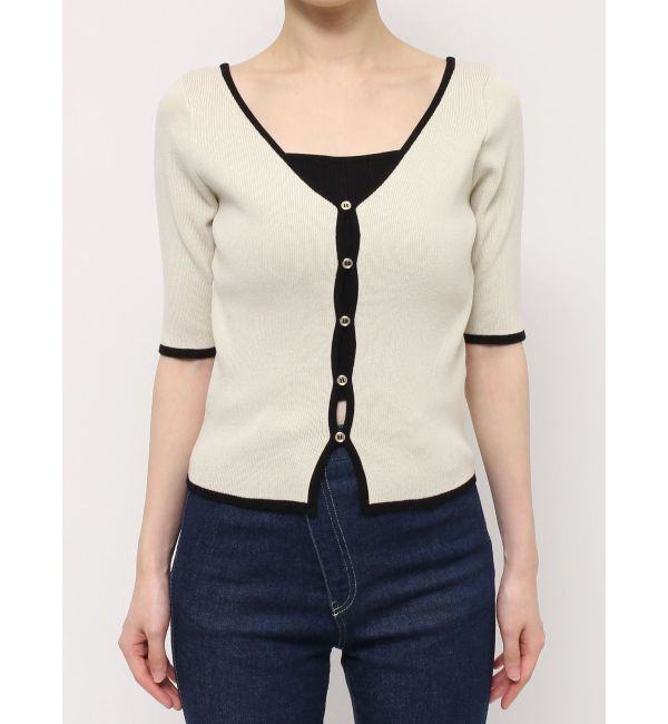 dazzlin「カーデタイトレイヤードトップス」|ニット・セーター|