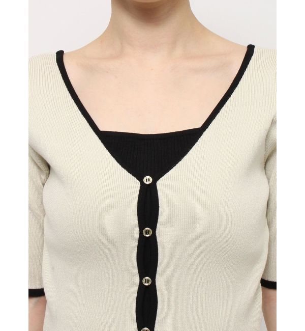 dazzlin「カーデタイトレイヤードトップス」|ニット・セーター|