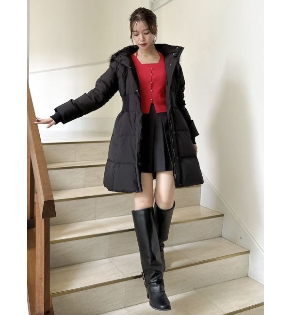 dazzlin「ウエストマークレディ中綿コート」|ダウン|