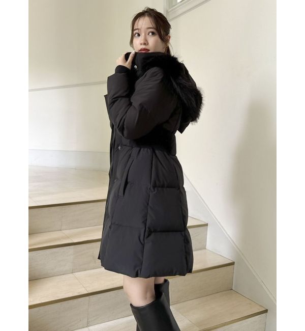dazzlin「ウエストマークレディ中綿コート」|ダウン|