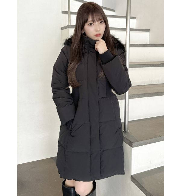 dazzlin「ウエストマークレディ中綿コート」|ダウン|