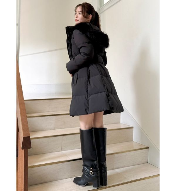 dazzlin「ウエストマークレディ中綿コート」|ダウン|