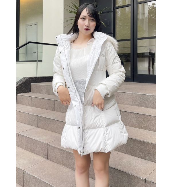 dazzlin「ウエストマークレディ中綿コート」|ダウン|