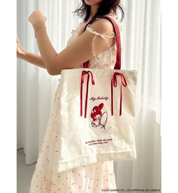 dazzlin「【メロクロコラボ】ツインリボンキャンバストートバッグ」|トートバッグ|
