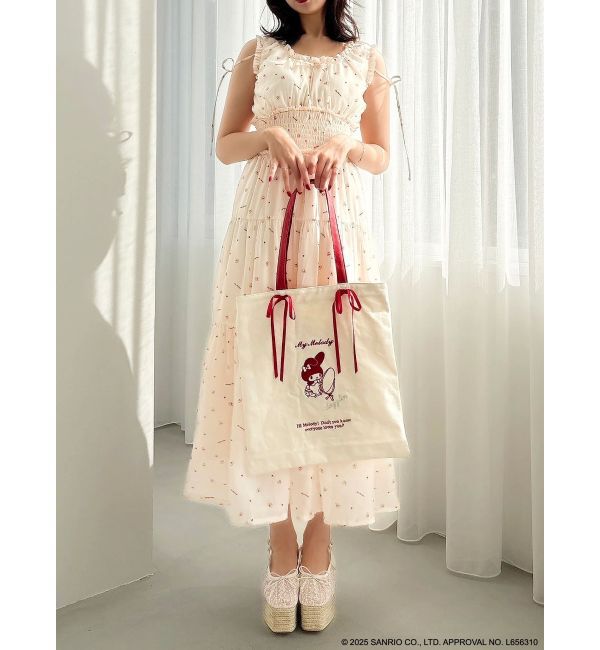 dazzlin「【メロクロコラボ】ツインリボンキャンバストートバッグ」|トートバッグ|