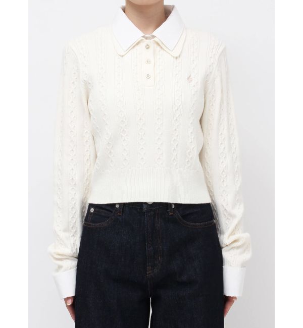 dazzlin「ダブルカラーケーブルレイヤードニット」|ニット・セーター|