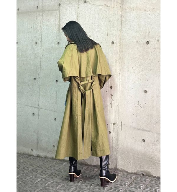 EMODA「ミニマルケープトレンチコート」|トレンチコート|