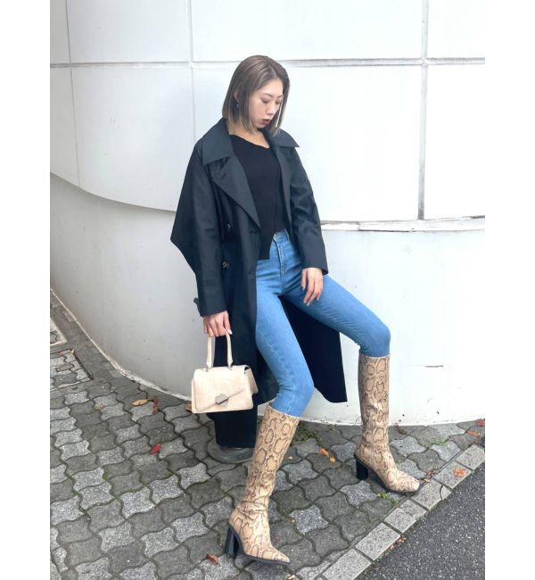 EMODA「ミニマルケープトレンチコート」|トレンチコート|