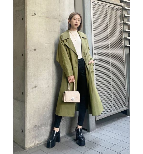 EMODA「ミニマルケープトレンチコート」|トレンチコート|
