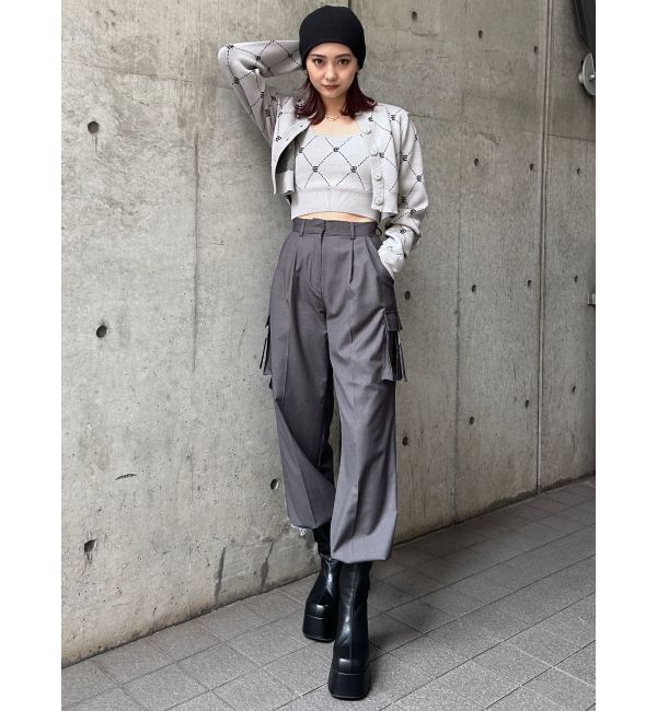 EMODA「ツータックワイドカーゴパンツ」|カーゴ|