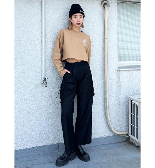 EMODA「ツータックワイドカーゴパンツ」|カーゴ|