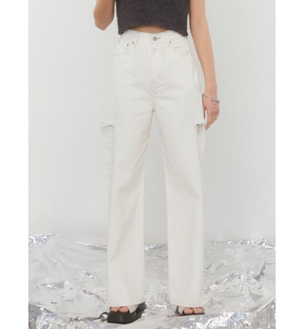 EMODA「サイドカットワイドルーズジーンズ」|デニム|