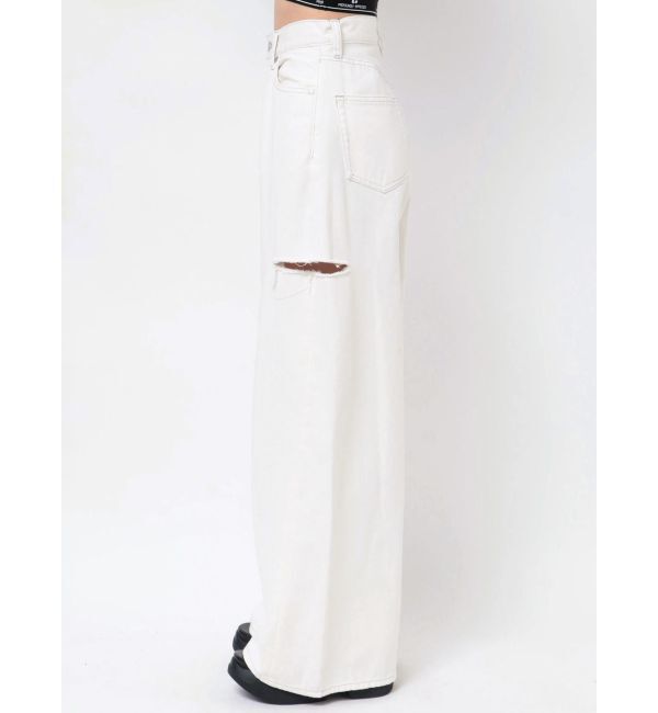 EMODA「サイドカットワイドルーズジーンズ」|デニム|