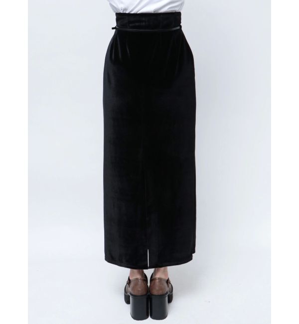 EMODA「【WEB限定】ハイウエストベルトベロアスカート」|スカート|